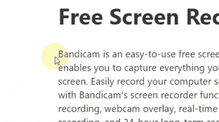 追隨鼠標(biāo) - Bandicam（班迪錄屏）